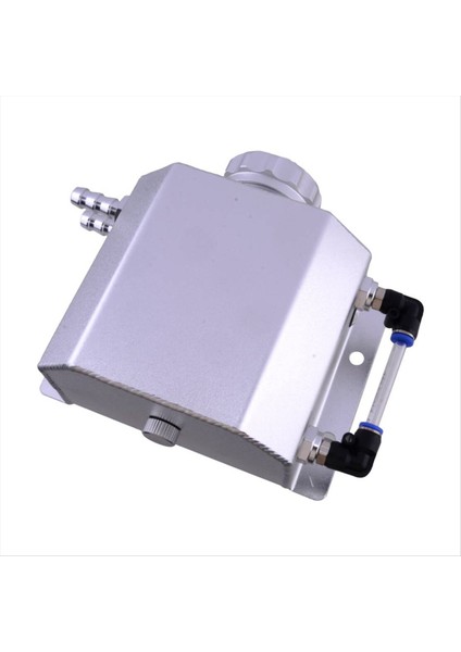 Evrensel 1l Araç Alüminyum Kare Radyatör Soğutucu Taşma Genişleme Şişesi Kurtarma Su Tankı Rezervuarı (Yurt Dışından)