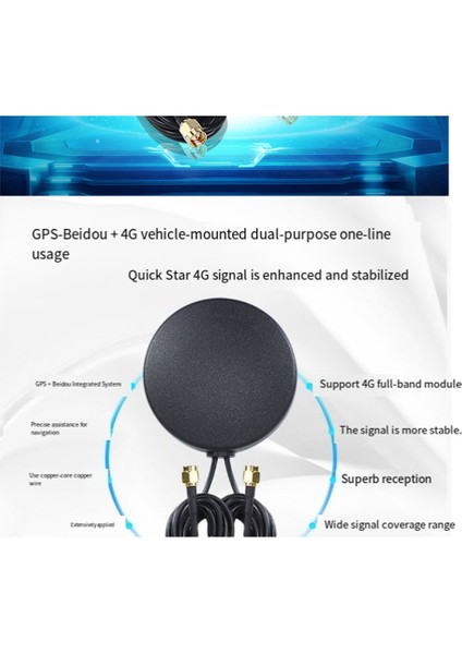 Gps 4g Glonass Kombine Anten RG174 3 Metre Kablo Sma Erkek Uydu Konumlandırma Alma Araç Navigasyonu (Yurt Dışından) indirimleri