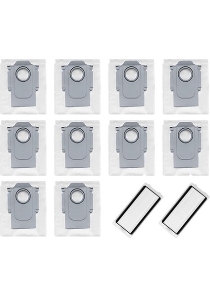 Roborock Q Revo, P10 Elektrikli Süpürge Için Q Revo Vakum Torbaları, Yedek Parçalar 10 Toz Torbası ve 2 Filtre (Yurt Dışından)