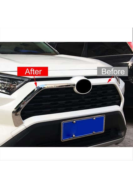 Toyota Rav4 XA50 2019 2020 2021 2022 2023 2024 Rav 4 Hibrid Abs Araba Ön Izgara Izgara Dekorasyon Kapak Çerçeve Parçaları (Yurt Dışından) fiyatları