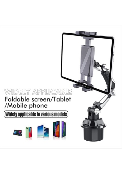 Araba Kupası Telefon Tutucu Ayarlanabilir Araba Araç Içi Su Kupası Tutucu Uzun Ortak Konum Cep Telefonu Tablet Bilgisayar Araç Braketi (Yurt Dışından) modelleri