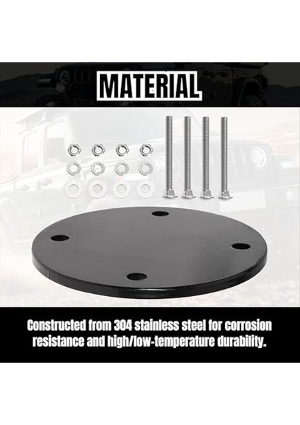 Off-Road Merdiven Çatı Kargo Rafı Için Ağır Hizmet Tipi Montaj Plakası Kiti Burçlarla (Yurt Dışından) indirimleri