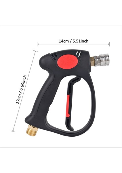 4500PSI&#39 Ye Kadar M22 Giriş 14MM ile Basınçlı Yıkama Döner Tabancası - 3/8 Inç Hızlı Bağlantı Basınçlı Yıkama Köpük Topu ile (Yurt Dışından) modelleri