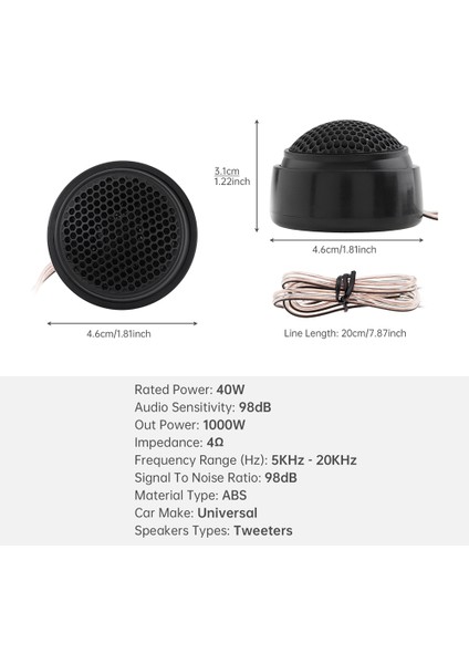 4 Adet Araba Hoparlörleri Evrensel 1000W Verimli Mini Kubbe Tweeter Hoparlör Araba Ses Sistemi Frekanslı Tweeter (Yurt Dışından) modelleri