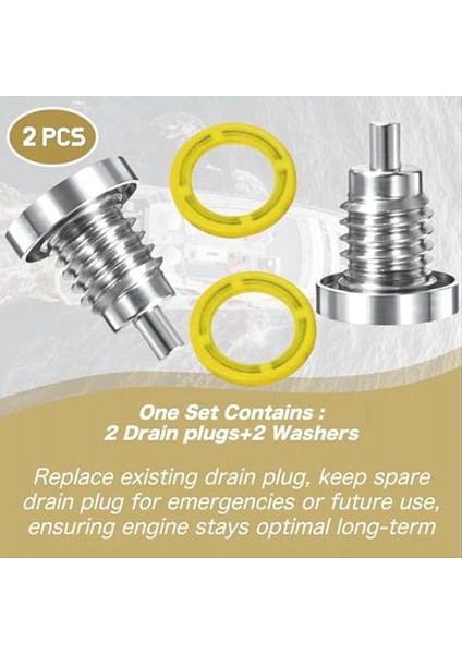 8M0058389 Deniz Manyetik Dişli Tahliye Tapası Merkür Dışarıda Alt Ünite Dişli Yağ Dinleme Dolgu Deliği Vidası Contası 2 Pcs (Yurt Dışından) fiyatları