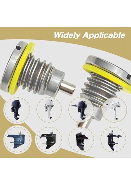 8M0058389 Deniz Manyetik Dişli Tahliye Tapası Merkür Dışarıda Alt Ünite Dişli Yağ Dinleme Dolgu Deliği Vidası Contası 2 Pcs (Yurt Dışından) fırsatları