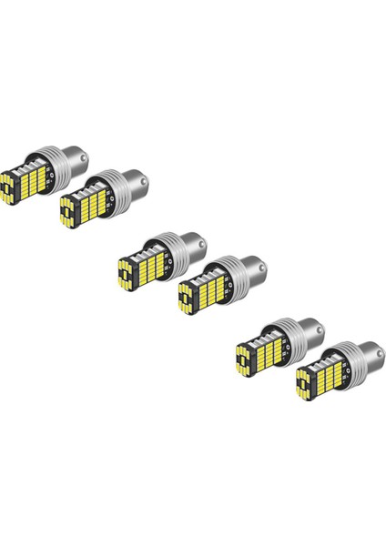 6x 1156LED Canbus 15 Smd BA15S P21W Yüksek Güç Beyaz 6000K Araba Fren Kuyruk Işığı (Yurt Dışından)
