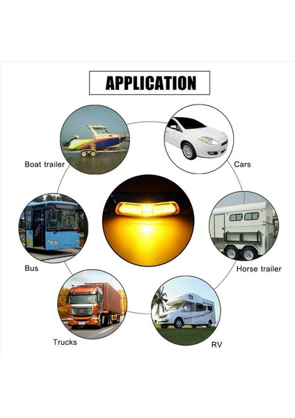 20X Amber LED Römork Kamyonu Yan Işaretçi Işıkları 4led Güzelenme Rv Camper 12V-24V (Yurt Dışından) indirimleri
