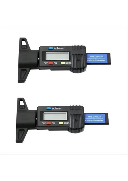 2pcs Derinlik Göstergesi Yok Derinlik Göstergesi LCD Lastik Sırt Göstergesi Araç Lastiği Için 0-25MM Ölçücü Kaliper Onarma Tespit Araçları (Yurt Dışından)