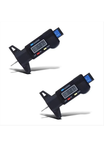 2pcs Derinlik Göstergesi Yok Derinlik Göstergesi LCD Lastik Sırt Göstergesi Araç Lastiği Için 0-25MM Ölçücü Kaliper Onarma Tespit Araçları (Yurt Dışından) fiyatları