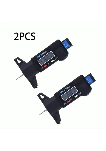 2pcs Derinlik Göstergesi Yok Derinlik Göstergesi LCD Lastik Sırt Göstergesi Araç Lastiği Için 0-25MM Ölçücü Kaliper Onarma Tespit Araçları (Yurt Dışından) modelleri