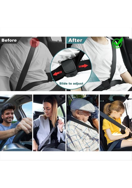 2pcs Emniyet Kemeri Ayarlayıcı Emniyet Kemeri Klipsi Araba Omuz Boyun Kemeri Kilitleme Klipsini Otomotiv Sürüşü Için Koruyucu (Yurt Dışından) fırsatları