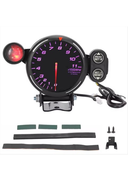 Rpm Tako Gösterge 10-15V Otomatik Takometre Açık Ekran 3 15 Inç 7 Renk Abs Değiştirme (Yurt Dışından)