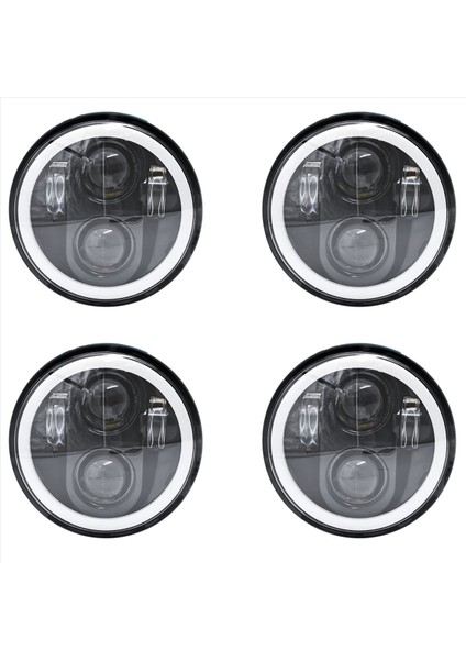 4pcs 5 75 LED Far Harley Sportster Iron 883 Dyna Street Bob Için Beyaz Halo Drl ile 5-3/4 Motosiklet Far (Yurt Dışından)