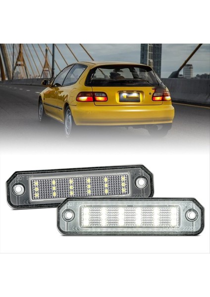 Honda Civic Ej Için 2pcs Eg Ek Cr-X Del Sol Integra Sj Ek3 Beyaz LED Numaralı Lota Plakası Işığı (Yurt Dışından) modelleri