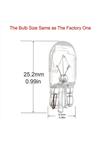 Araba T10 12V 5W 168 194 W5W Halojen Ampul Gösteri Kümesi Gösterge Gösterge Çizgi Lambası Okuma Işıkları 50 Paket Sıcak Beyaz (Yurt Dışından) fırsatları