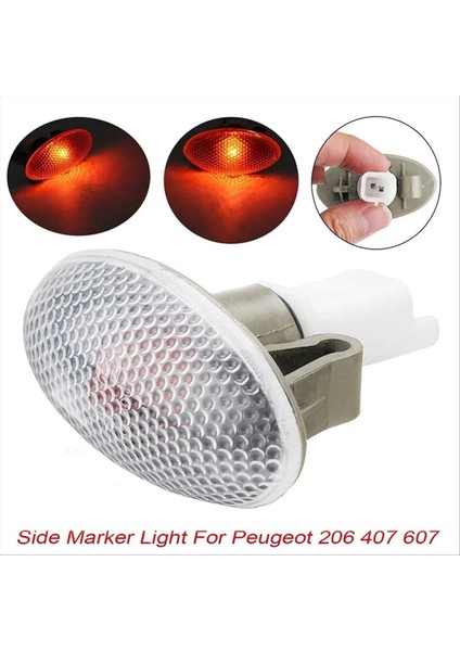 632574 4 x Turn Sinyal Yan Işaretleyici Işık Tekrarlayıcı Lamba Göstergesi Peugeot 206 407 607 (Yurt Dışından) fırsatları