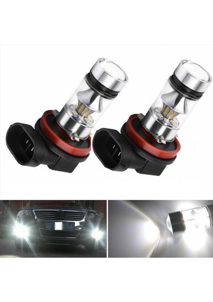 8x H8 H11 H16 6000K Beyaz 100W Yüksek Güçlü LED Sis Fark Sürüş Ampulü Drl (Yurt Dışından) fiyatları