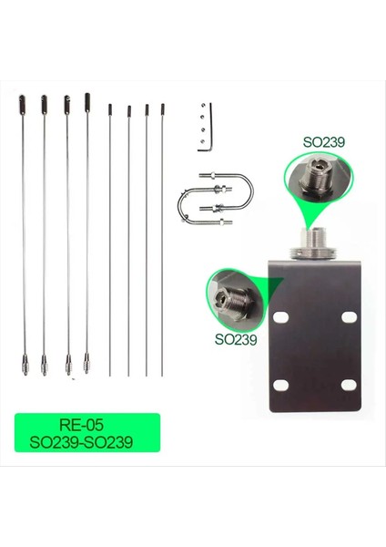 Uhfj Anten Braketi 10-1300MHZ Ground Araba Mobil Radyo SO239-SO239 Anten RE05 Güçlendirme Anteni (Yurt Dışından) modelleri