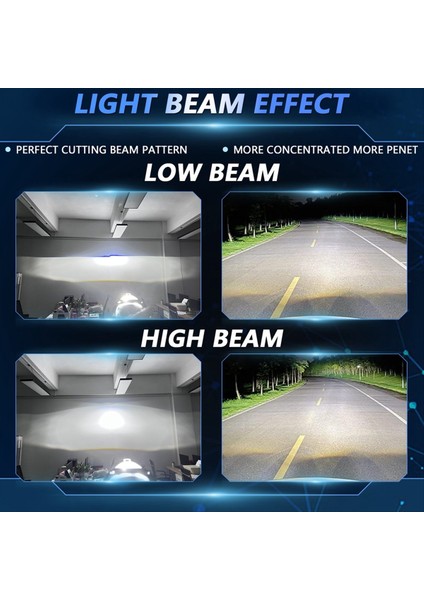 H4 H7 9005 9006 LED Lensler Için 2 5 Inç Bı (Yurt Dışından) fiyatları