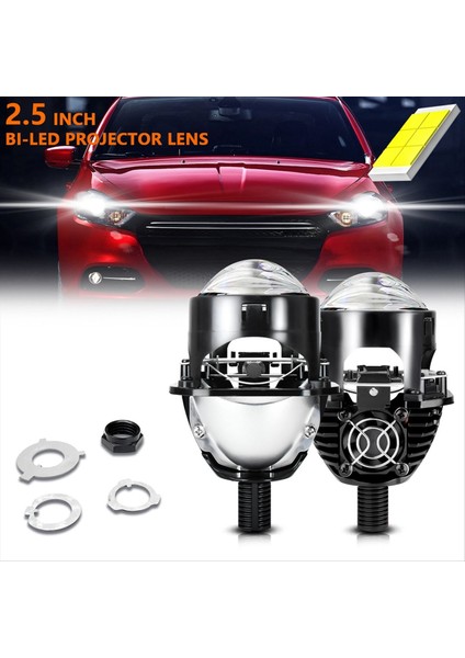 H4 H7 9005 9006 LED Lensler Için 2 5 Inç Bı (Yurt Dışından) modelleri
