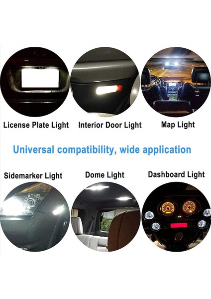 20PCS Araba LED T10 W5W Cob Okuma Kubbe Lambası Işık Işıkları Plaka Ampulleri 168 194 192 Dc 12V Beyaz (Yurt Dışından) indirimleri