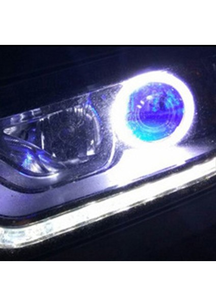 Araba LED 80MM Diyafram Halo Yüzükleri Beyaz Işık Melek Gözleri Işık 9-30V Far Sürüş Lambaları Araba Far Aksesuarları (Yurt Dışından) indirimleri