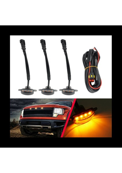 Ford F-150 Raptor Için 6x Füme Lens Amber LED Ön Izgaralar Koşu Lambaları (Yurt Dışından) fırsatları