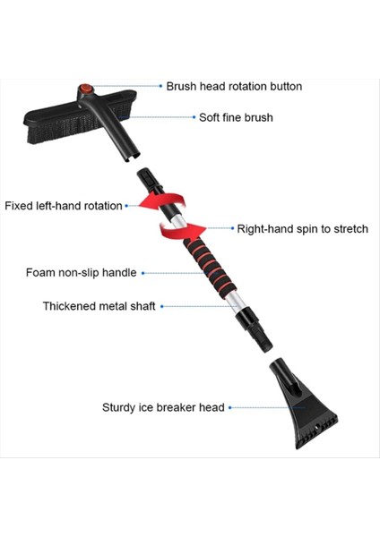 Araba Kar Kürek Uzatılabilir Buz Kazıyıcı Kar Fırçası Çıkarılabilir Ön Cam Kardan Çıkar (Yurt Dışından) modelleri