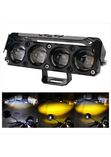 Motosiklet 12V LED Iş Işığı Çift Renk Çalışan Işık Nokta Sis Işığı Araba Kamyonu Traktör Sürüş Far Lambası (Yurt Dışından) indirimleri