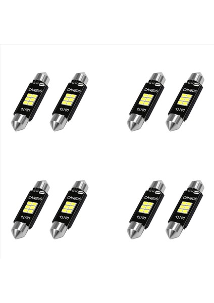 4x Son Derece Parlak 400 Lümen 3020 Yonga Seti Kanbus Hatasız LED Ampuller Iç Araba Işıkları Plaka Kubbesi 41MM (Yurt Dışından)