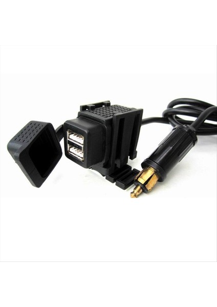 Telefon Gps Için 150 cm Kablolu Motosiklet Çift USB Şarj Cihazı Soketi Güç Adaptörü Satnav Ab Fiş (Yurt Dışından) modelleri