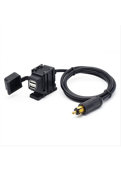 Telefon Gps Için 150 cm Kablolu Motosiklet Çift USB Şarj Cihazı Soketi Güç Adaptörü Satnav Ab Fiş (Yurt Dışından) indirimleri