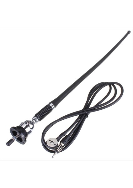 17 Inç Araba Çatı Radyo Anten Araba Radyosu 180 Derece Döner Taban ve 51 &quot Kablo Esnek Olan Am-Fm Kauçuk Anten (Yurt Dışından)