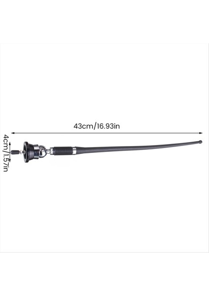 17 Inç Araba Çatı Radyo Anten Araba Radyosu 180 Derece Döner Taban ve 51 &quot Kablo Esnek Olan Am-Fm Kauçuk Anten (Yurt Dışından) modelleri