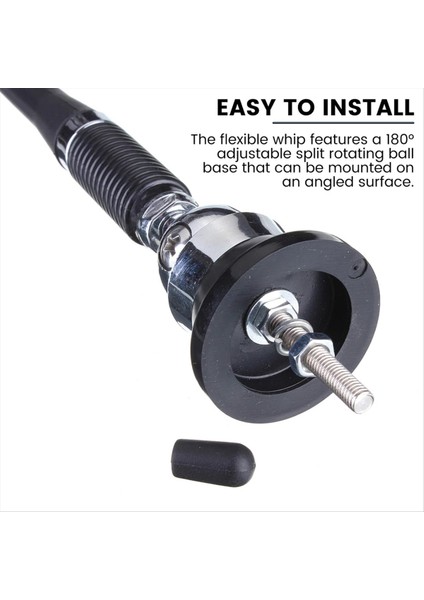 17 Inç Araba Çatı Radyo Anten Araba Radyosu 180 Derece Döner Taban ve 51 &quot Kablo Esnek Olan Am-Fm Kauçuk Anten (Yurt Dışından) indirimleri