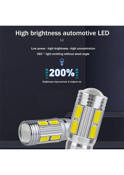 6pcs W5W T10 12V 6000K 5630 10 Smd Araba LED Ampul Kanbus Plakası Yan Dönüş Singal Işık Süper Parlak Beyaz (Yurt Dışından) indirimleri