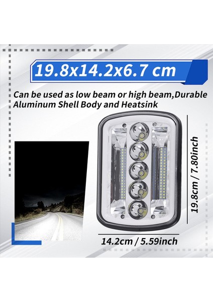 1 Çift 240W 5X7INCH 7X6INCH LED Far Hi-Lo Işın Halo Drl Jeep Cherokee Wrangler Xj Yj (Yurt Dışından) indirimleri