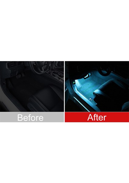 4pcs Araba Işığı LED Iç Atmosfer Işık Dekorasyon Lambası Ortam Ayak Işığı Honda Civic 10TH 2018-2020 Mavi (Yurt Dışından) indirimleri
