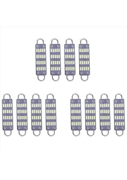 Ampul 44MM Parlak Beyaz Festoon LED Ampul 20 Smd Rijit Döngü 1 73 Inç Iç Kubbe Haritası LED Işıkları 561 562 567 12 Paket (Yurt Dışından)