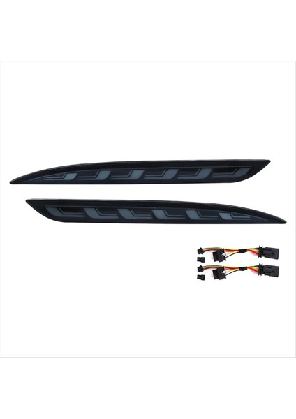 Tesla Model 3 Y 2017-2022 Siyah LED Arka Tampon Reflektörü 3 Fonksiyon Çalışan Işık Fren Işığı Dinamik Dönüş Sinyali (Yurt Dışından)