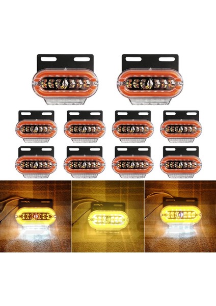 10 Adet LED Römork Işıkları 24V Yan Işaret Işıkları Kamyon Işık Kılavuzu Flaşlar Kamyon Yan Işıkları Römork Sinyal Işıkları (Yurt Dışından) modelleri