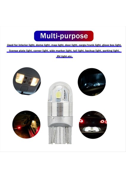 40PCS 6000K Canbus T10 168 194 W5W Dome Lisans Yan Işaretleyici LED Ampul Beyaz (Yurt Dışından) fırsatları