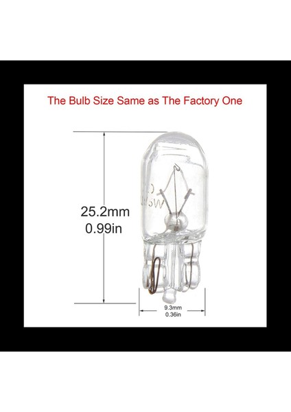Araba T10 12V 5W 168 194 W5W Halojen Ampul Gösterim Kümesi Gösterge Gösterge Çizgi Lambası Okuma Işıkları 30 Paket Sıcak Beyaz (Yurt Dışından) indirimleri