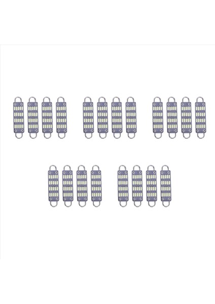 20X Ampul 44MM Parlak Beyaz Festoon LED Ampul 20 Smd Rijit Döngü 1 73 Inç Iç Kubbe Haritası LED Işıklar 561 562 567 564 (Yurt Dışından)