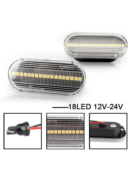 Vw Passat Golf Polo Ford 12V LED Akış Yan Işığı Için Fender Side Turn Sinyal 14805294 4M5A13K309AA Beyaz Kabuk (Yurt Dışından) fırsatları