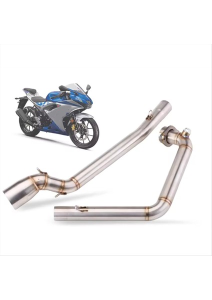 Suzuki GSXR125 GSXS125 GSXR150 GSXS150 2017-2024 Motosiklet Egzletme Ön Bölümü Paslanmaz Çelik Ön Bağlantı Borusu (Yurt Dışından) fırsatları