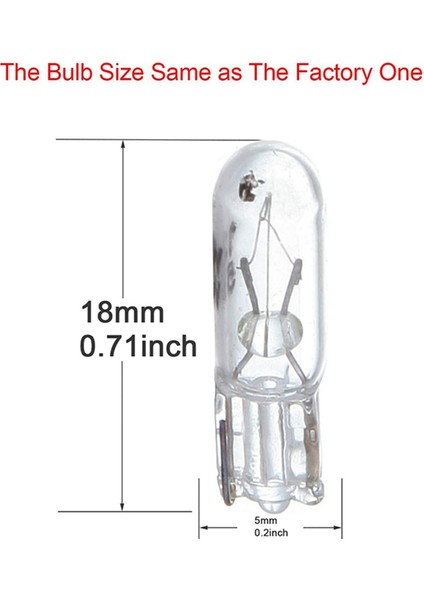 20PCS T5 17 86 206 286 Halojen Ampul Araç Gösterge Paneli Lamba Otomatik Gösterge Tablosu Lambası 1 2W 12V Işık Kaynak Sıcak Beyaz (Yurt Dışından) fiyatları