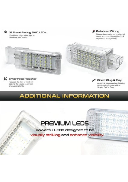 4x Ayak Hafası Işık Bagaj Işığı -Audi A4 A6 C6 C7 R8 Tt Q5 Q3 Q7 A8 S3 Rs6 4B0947415 4B0947415A 4E0947415 8D0947415 (Yurt Dışından) modelleri