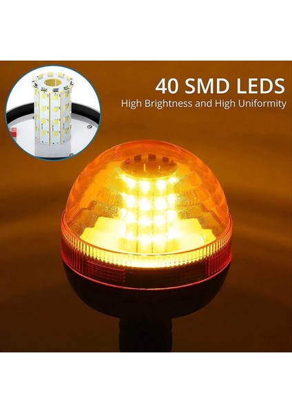 John Deere Traktör Kamyonu Için LED Dönen Uyarı Işığı Kehribar Esnek Acil Durum Flaş Lambası Beacon Ormancılık (Yurt Dışından) indirimleri